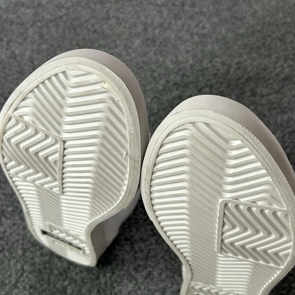 Adidas Shoes Womens Size 11 White Sleek Lo W Canvas Rainbow Logo Sneakers FW2442